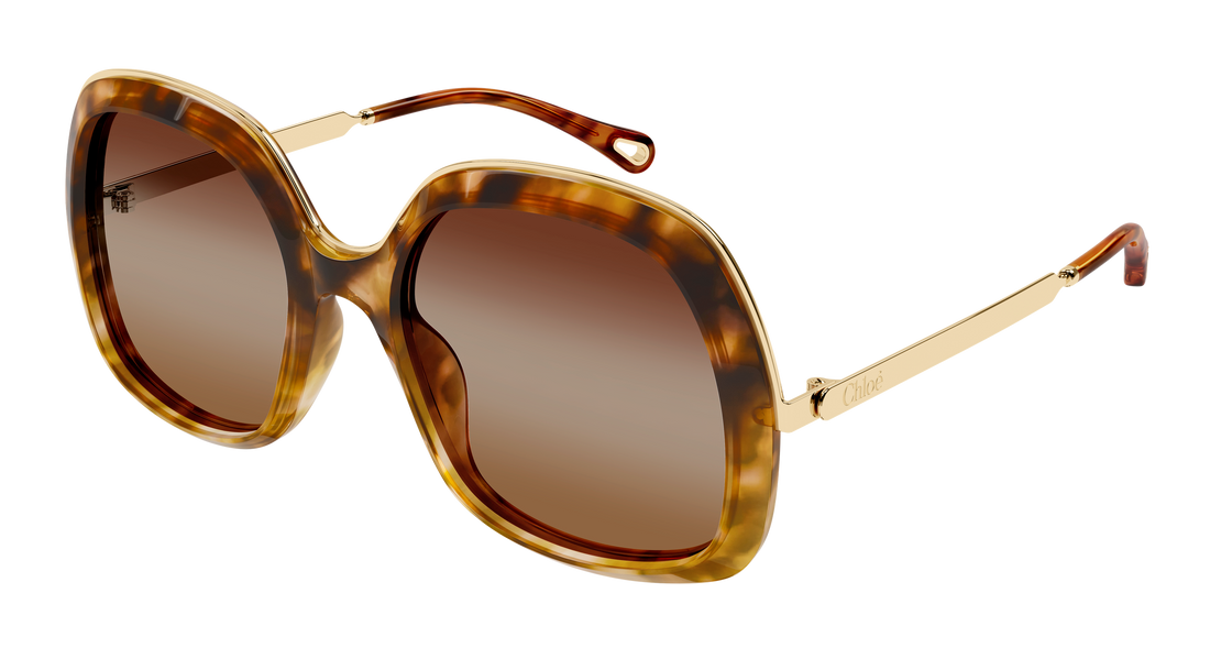 Óculos de sol chloé ch0327s 002 havana rectangular / squared femenino tamanho 56mm - Vista principal