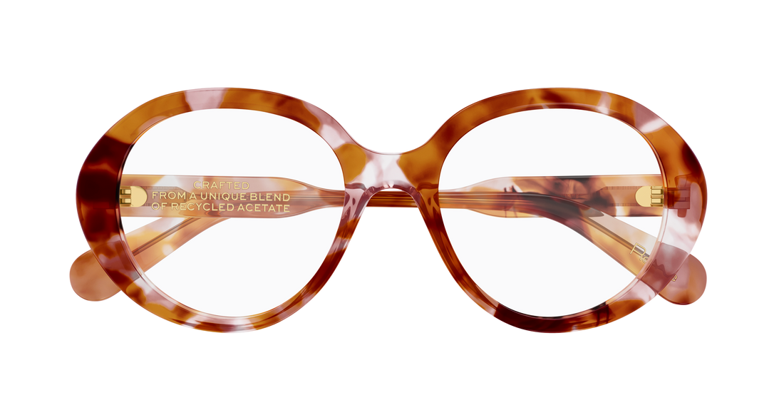 Occhiali da vista chloé ch0221o 007 havana round/oval/panthos femenino taglia 53mm - Vista dettagliata