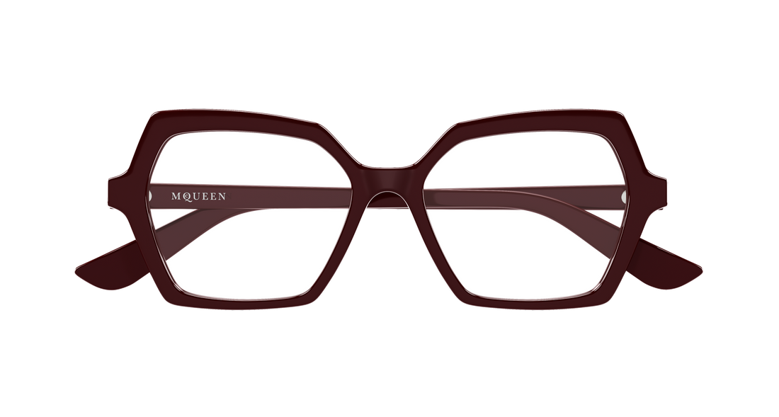 Occhiali da vista alexander mcqueen am0537o 004 rojo geometric femenino taglia 54mm - Vista dettagliata