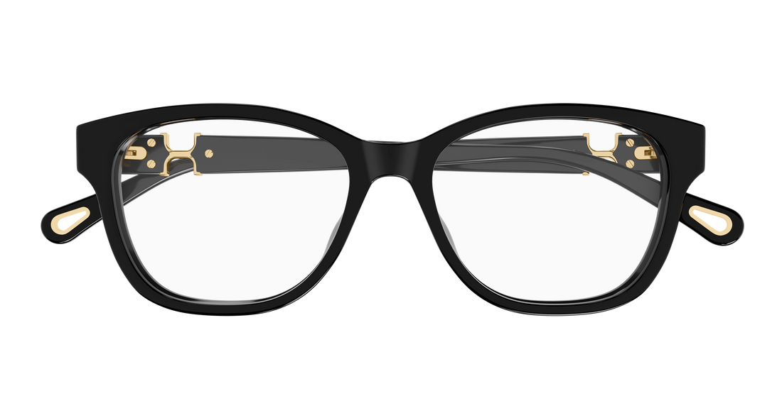 Glasögon chloé ch0336oa 001 negro cat eye femenino storlek 53mm - Detaljvy