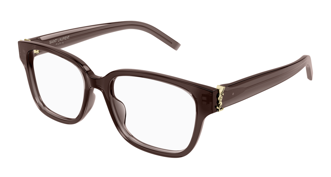 Prescription glasses saint laurent sl m150 005 marron square femenino size 55mm - Main view