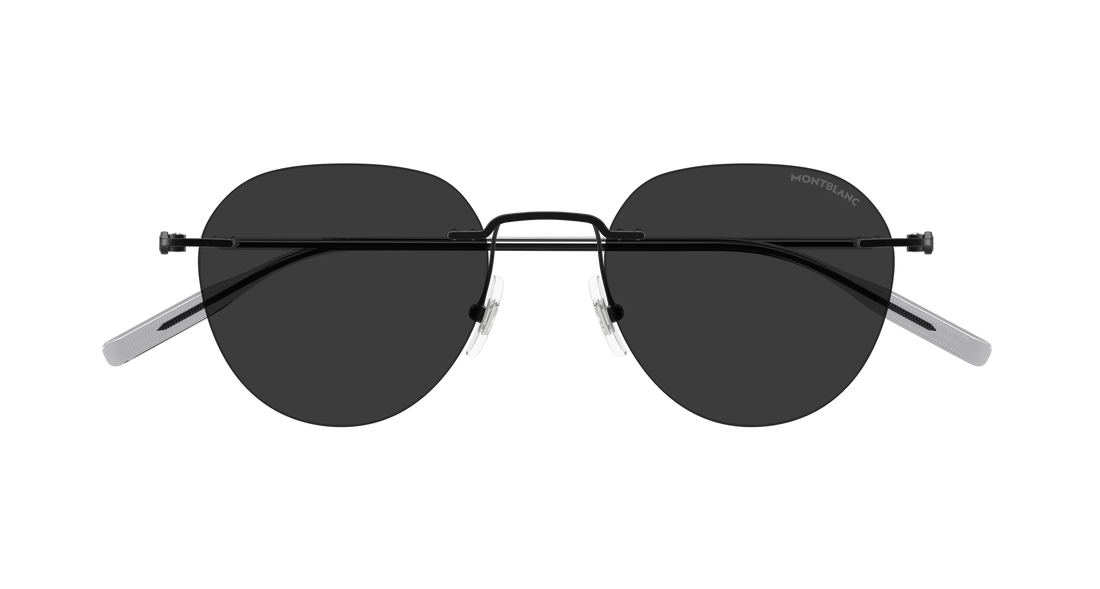 Solbriller montblanc mb0428s 001 negro round/oval/panthos masculino størrelse 51mm - Detaljeret visning