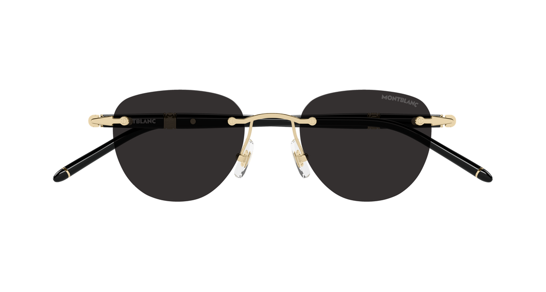 Occhiali da sole montblanc mb0412s 005 dorado round/oval/panthos masculino taglia 48mm - Vista dettagliata