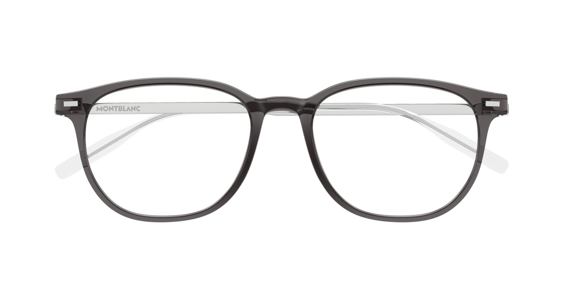 Dioptrijske naočale montblanc mb0448oa 005 gris round/oval/panthos masculino veličina 53mm - Detaljni prikaz