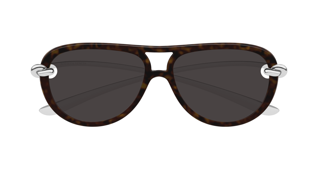 Lunettes de soleil bottega veneta bv1418s 002 havana pilot/navigator femenino taille 58mm - Vue détaillée