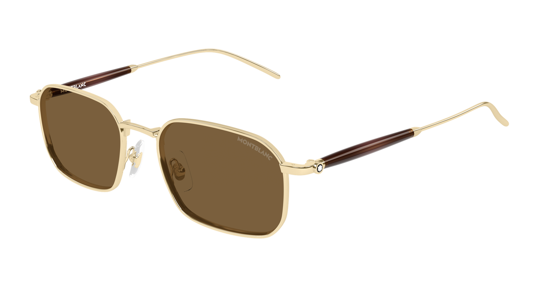 Sunčane naočale montblanc mb0441s 002 dorado rectangular / squared masculino veličina 52mm - Glavni prikaz