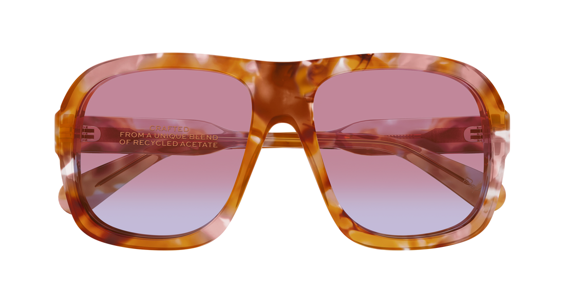 Occhiali da sole chloé ch0331s 003 havana pilot/navigator femenino taglia 58mm - Vista dettagliata
