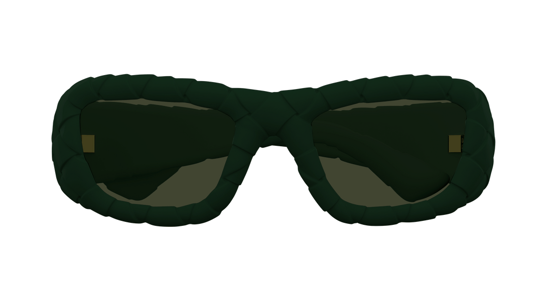 Occhiali da sole bottega veneta bv1303s 008 verde round femenino taglia 56mm - Vista dettagliata