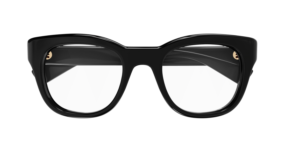 Óculos graduados gucci gg1812o 001 negro square masculino tamanho 51mm - Vista de detalhe