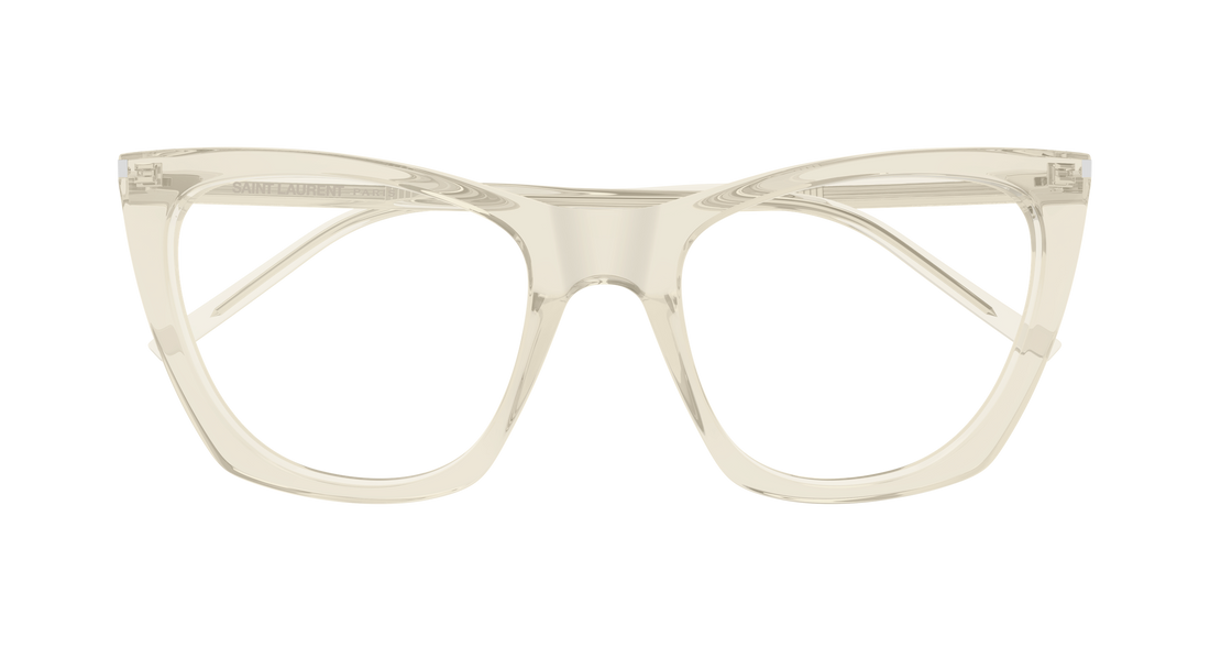 Prescription glasses saint laurent sl 214 kate thin opt 007 amarillo cat eye femenino size 55mm - Detailed view