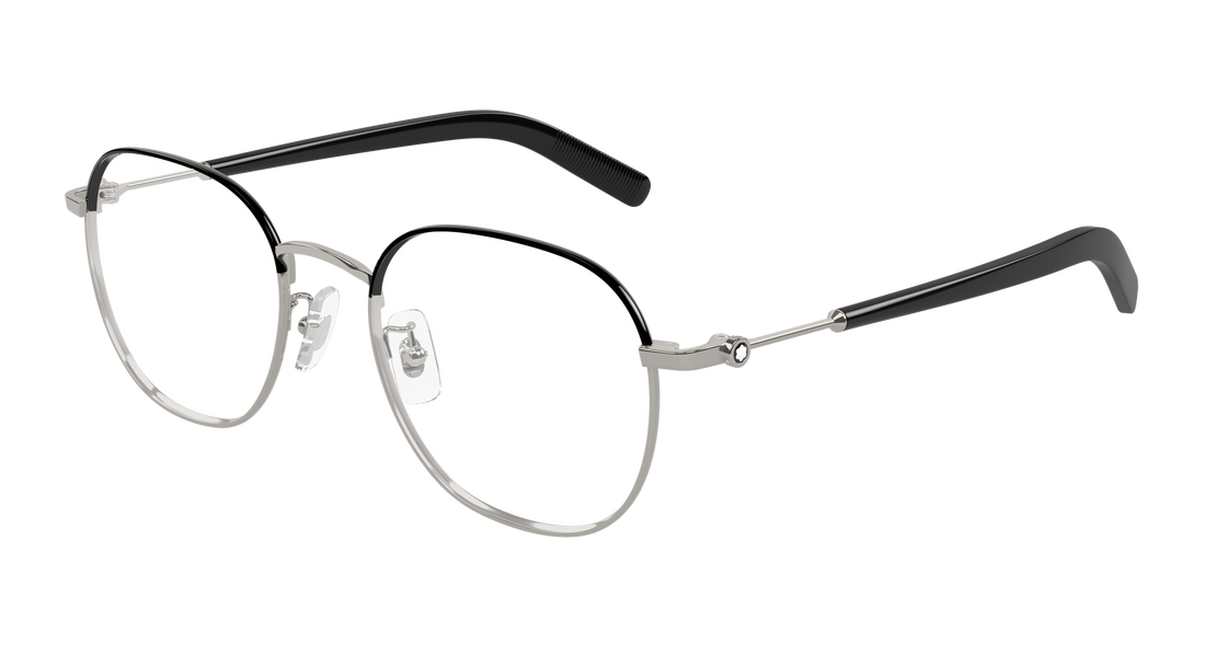 Occhiali da vista montblanc mb0425oa 004 plateado rectangular / squared masculino taglia 52mm - Vista principale