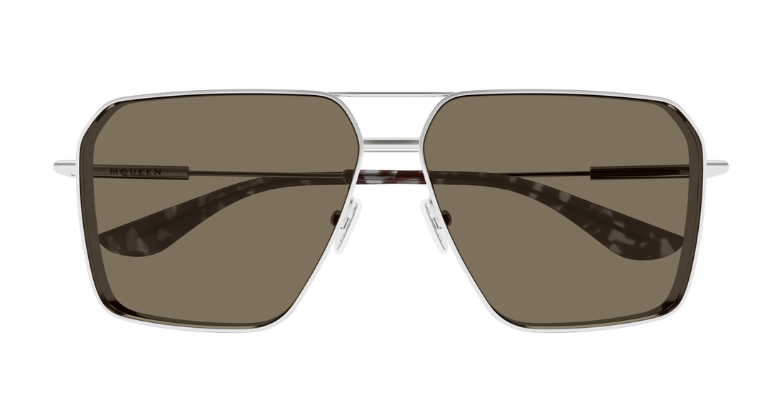 Solglasögon alexander mcqueen am0500s 002 plateado pilot masculino storlek 60mm - Detaljvy