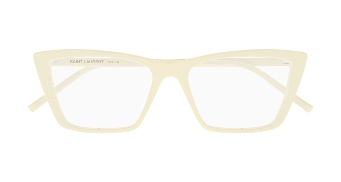 Prescription glasses saint laurent sl 737 mica thin opt 008 beige rectangular / squared femenino size 54mm - Detailed view