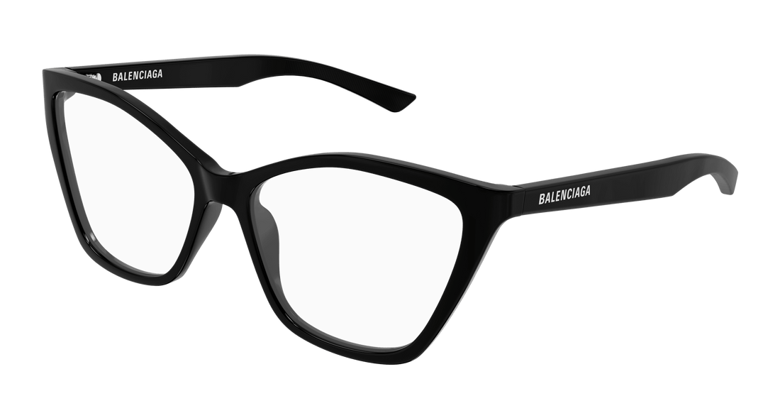 Brillen balenciaga bb0405o 001 negro butterfly femenino größe 57mm - Hauptansicht