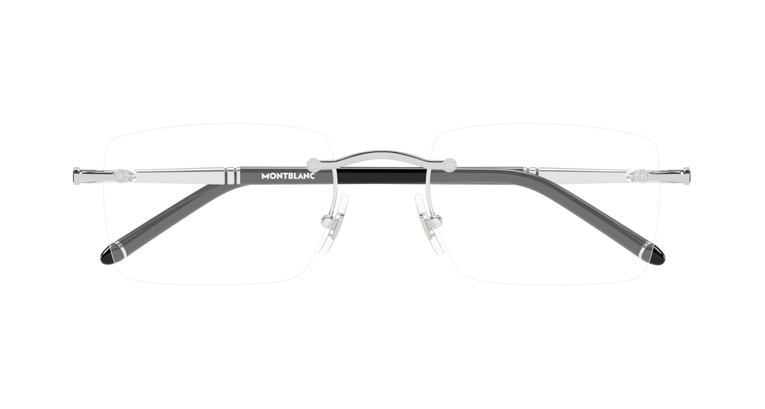 Occhiali da vista montblanc mb0444o 002 plateado rectangular / squared masculino taglia 54mm - Vista dettagliata