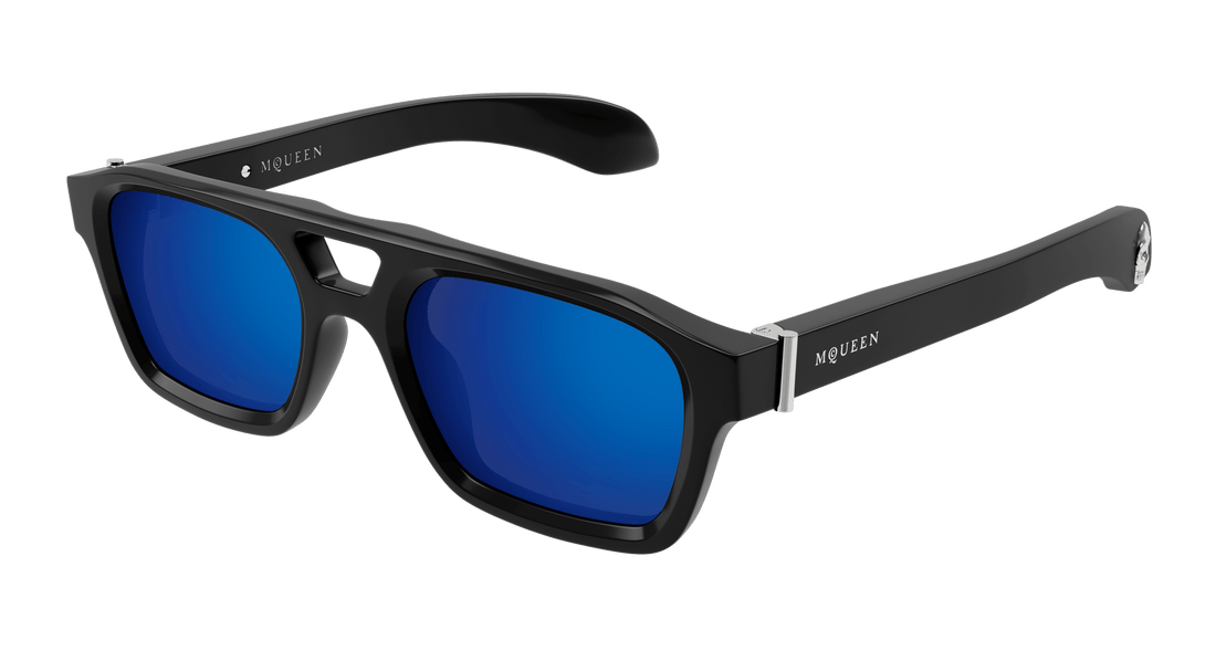 Sunglasses alexander mcqueen am0505s 003 negro pilot masculino size 52mm - Main view