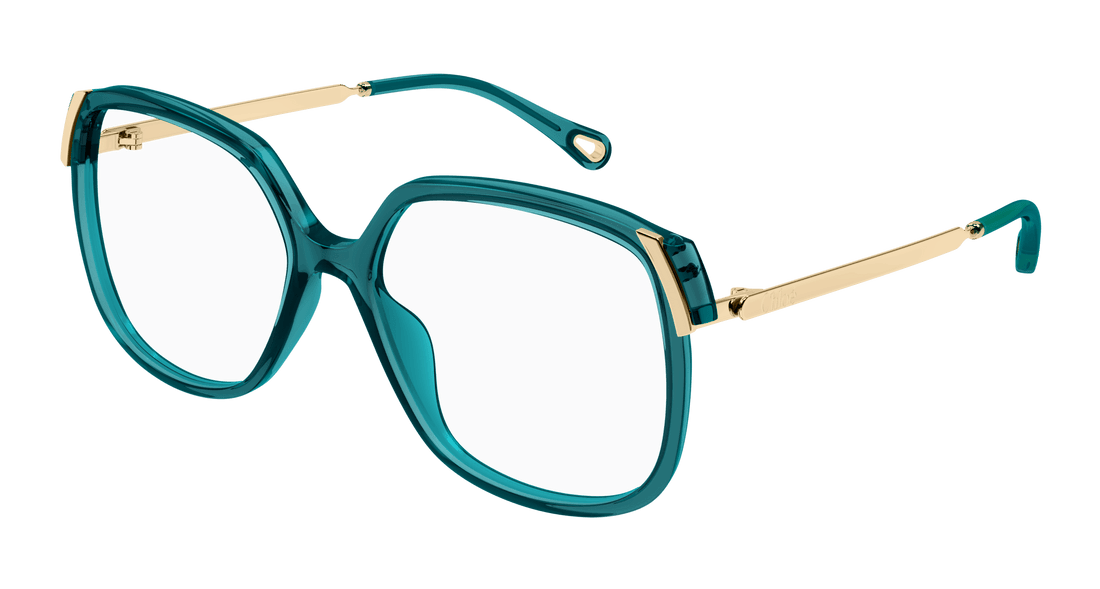 Occhiali da vista chloé ch0287o 005 verde square femenino taglia 56mm - Vista principale