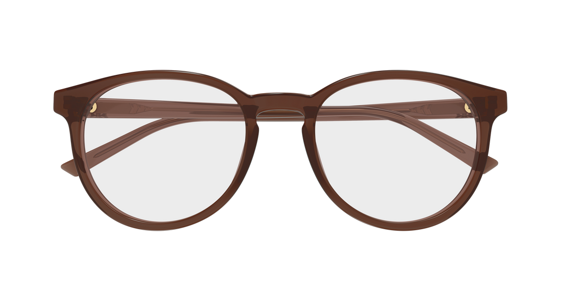Occhiali da vista gucci gg2005oa 003 marron round/oval/panthos femenino taglia 51mm - Vista dettagliata