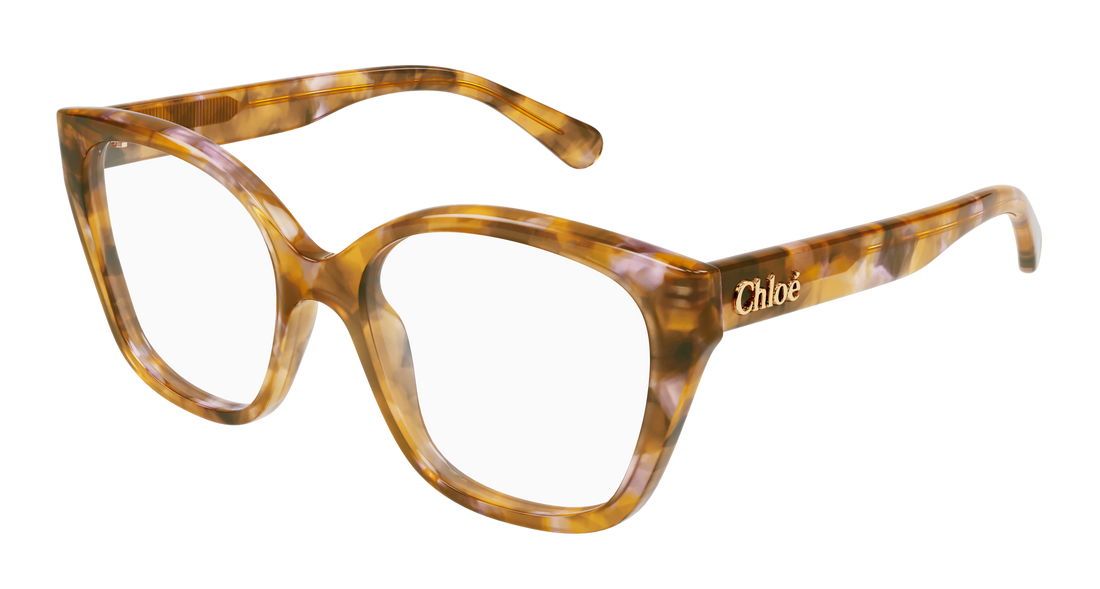 Brillen chloé ch0241o 006 havana cat eye femenino größe 53mm - Hauptansicht