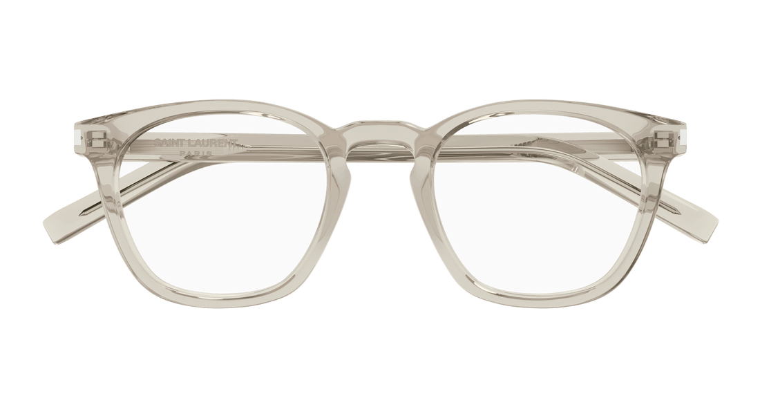 Prescription glasses saint laurent sl 28 opt 012 amarillo round unisex size 50mm - Detailed view