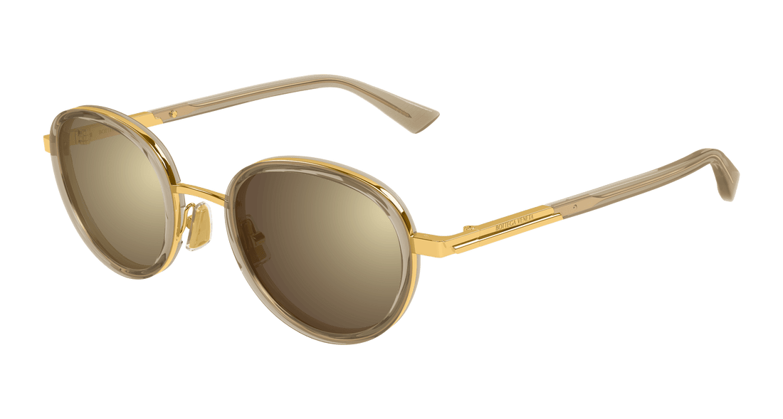 Lunettes de soleil bottega veneta bv1372s 003 marron round unisex taille 49mm - Vue principale