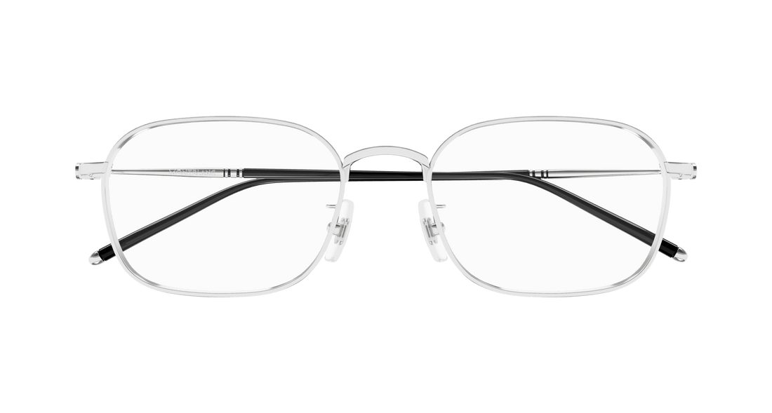 Occhiali da vista montblanc mb0414oa 003 plateado square masculino taglia 54mm - Vista dettagliata