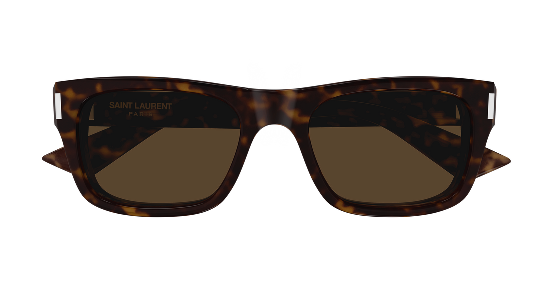 Occhiali da sole saint laurent sl 83 004 havana rectangular / squared unisex taglia 53mm - Vista dettagliata
