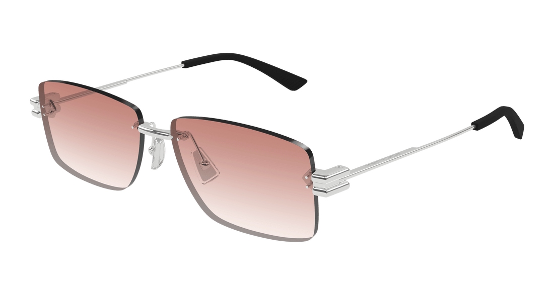 Occhiali da sole bottega veneta bv1126s 007 plateado square masculino taglia 58mm - Vista principale