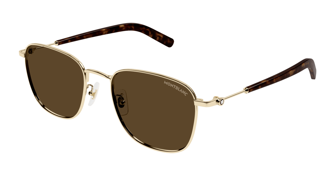 Occhiali da sole montblanc mb0392sa 004 dorado square masculino taglia 55mm - Vista principale