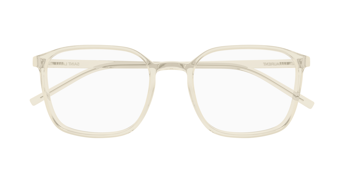 Briller saint laurent sl 845 004 amarillo rectangular / squared masculino størrelse 52mm - Detaljeret visning