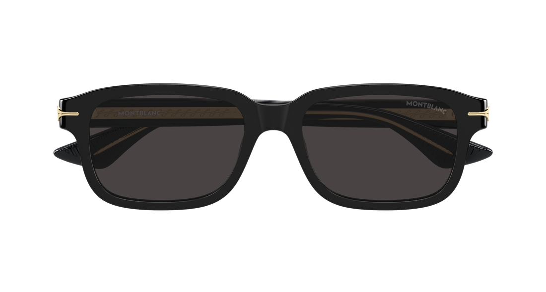 Occhiali da sole montblanc mb0436s 001 negro rectangular / squared masculino taglia 54mm - Vista dettagliata