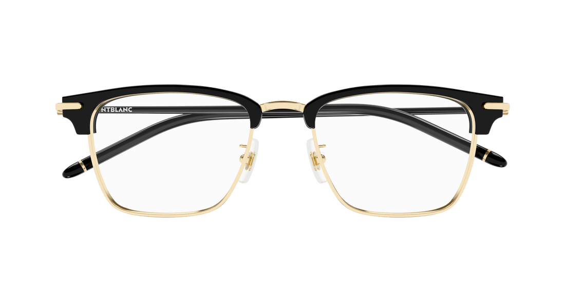 Occhiali da vista montblanc mb0409o 002 dorado square masculino taglia 52mm - Vista dettagliata