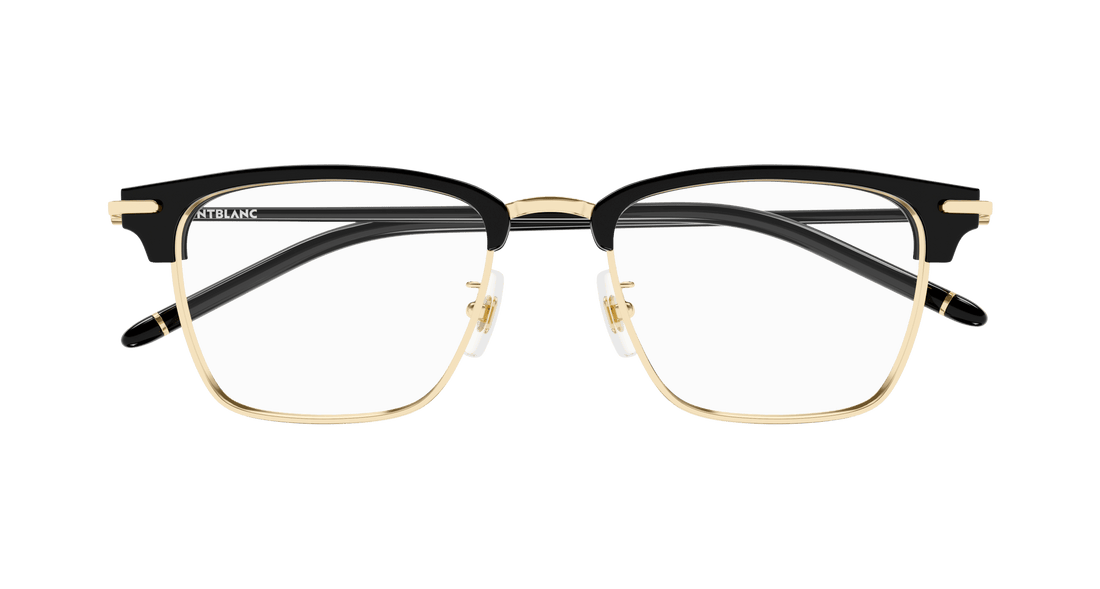 Gafas graduadas montblanc mb0409o 002 dorado square masculino talla 52mm - Vista de detalle