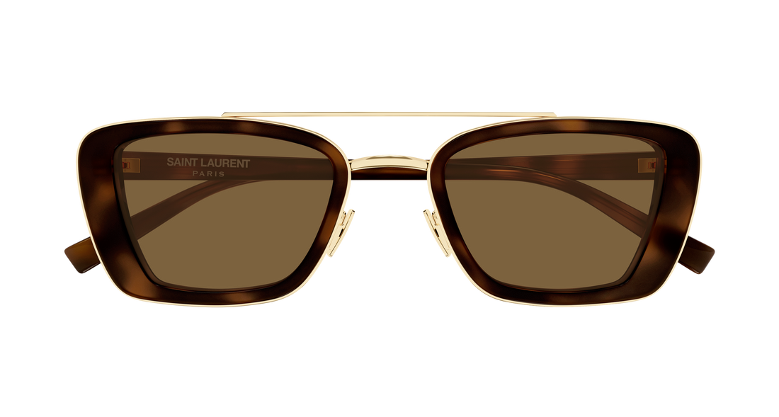 Occhiali da sole saint laurent sl 825 002 havana rectangular / squared unisex taglia 50mm - Vista dettagliata