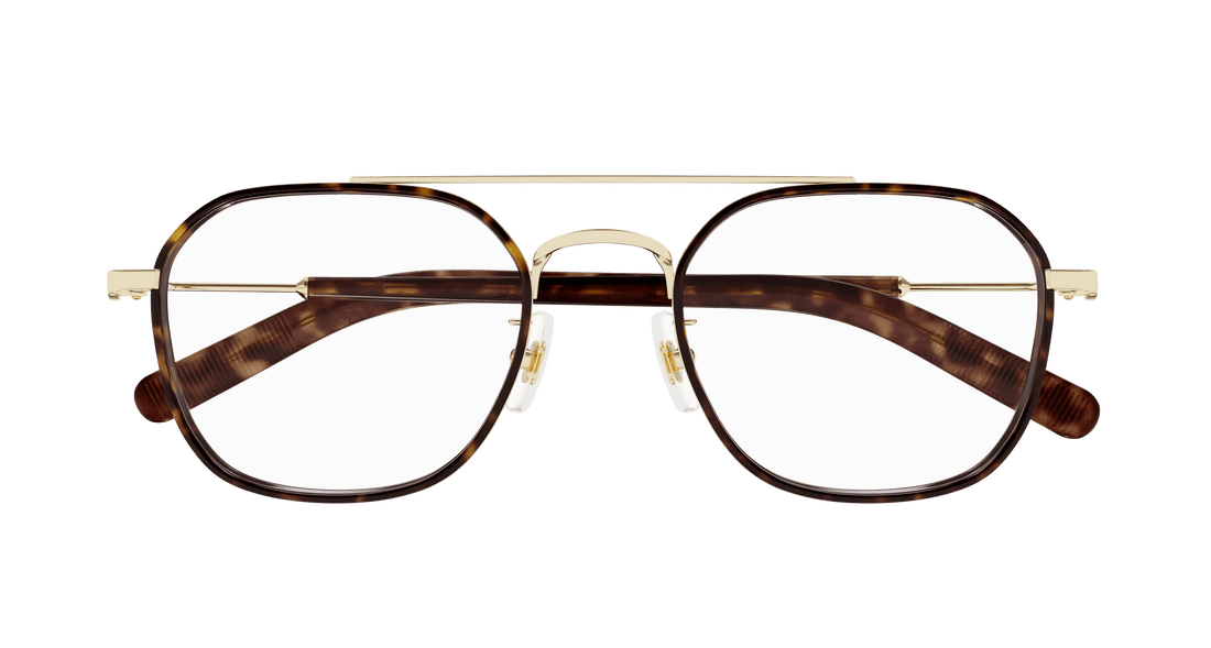 Occhiali da vista montblanc mb0391oa 003 dorado geometric masculino taglia 51mm - Vista dettagliata