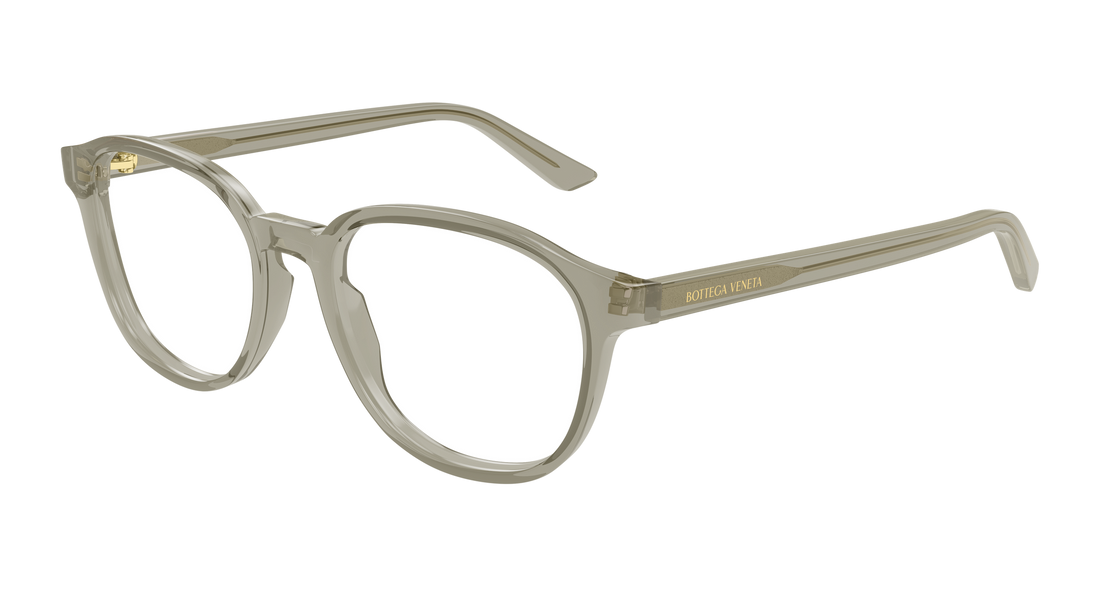 Prescription glasses bottega veneta bv1312o 012 marron round/oval/panthos masculino size 52mm - Main view