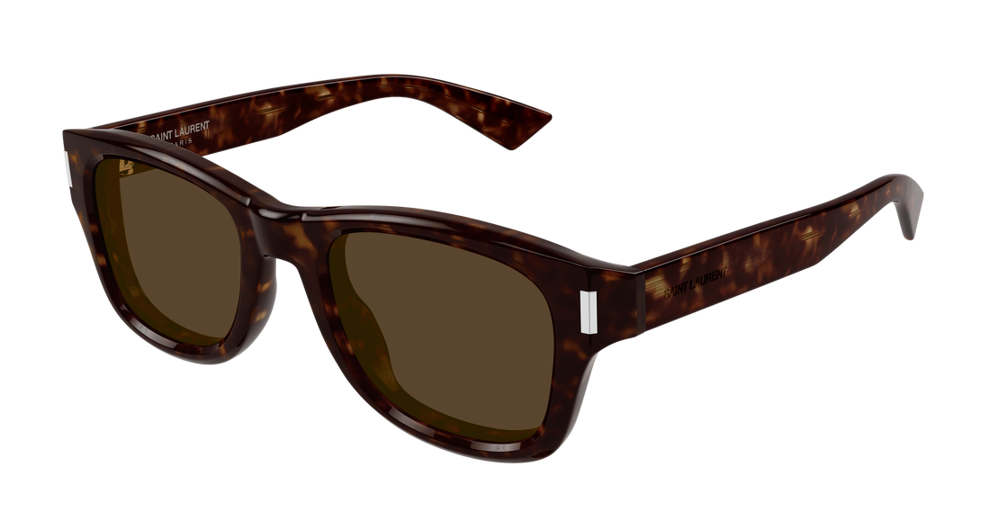 Occhiali da sole saint laurent sl 801 002 havana round masculino taglia 50mm - Vista principale