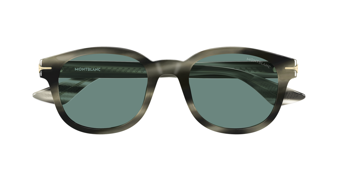 Sonnenbrillen montblanc mb0435s 005 havana round/oval/panthos masculino größe 51mm - Detailansicht