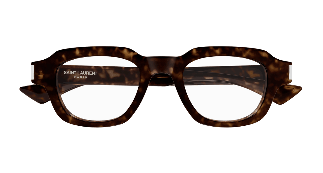 Occhiali da vista saint laurent sl 791 opt 002 havana square unisex taglia 48mm - Vista dettagliata