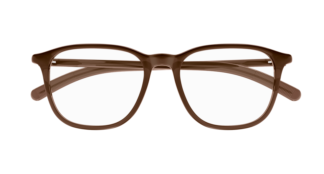 Occhiali da vista montblanc mb0386o 003 marron square masculino taglia 52mm - Vista dettagliata