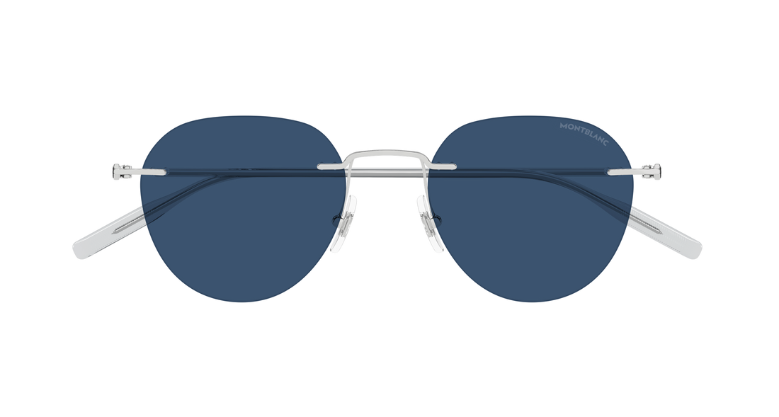 Occhiali da sole montblanc mb0428s 004 plateado round/oval/panthos masculino taglia 51mm - Vista dettagliata