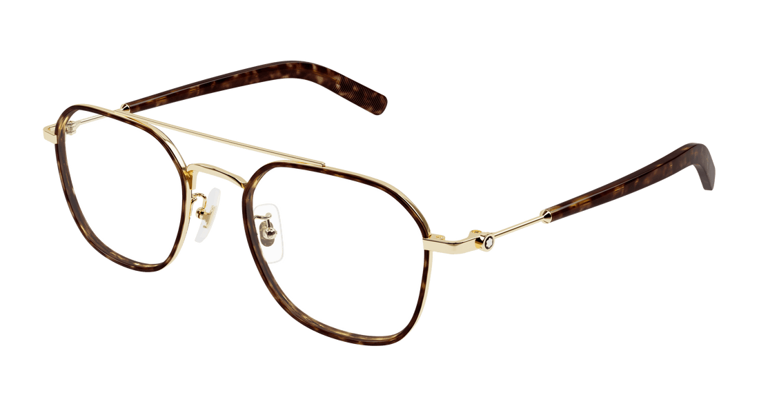 Brillen montblanc mb0391oa 003 dorado geometric masculino größe 51mm - Hauptansicht