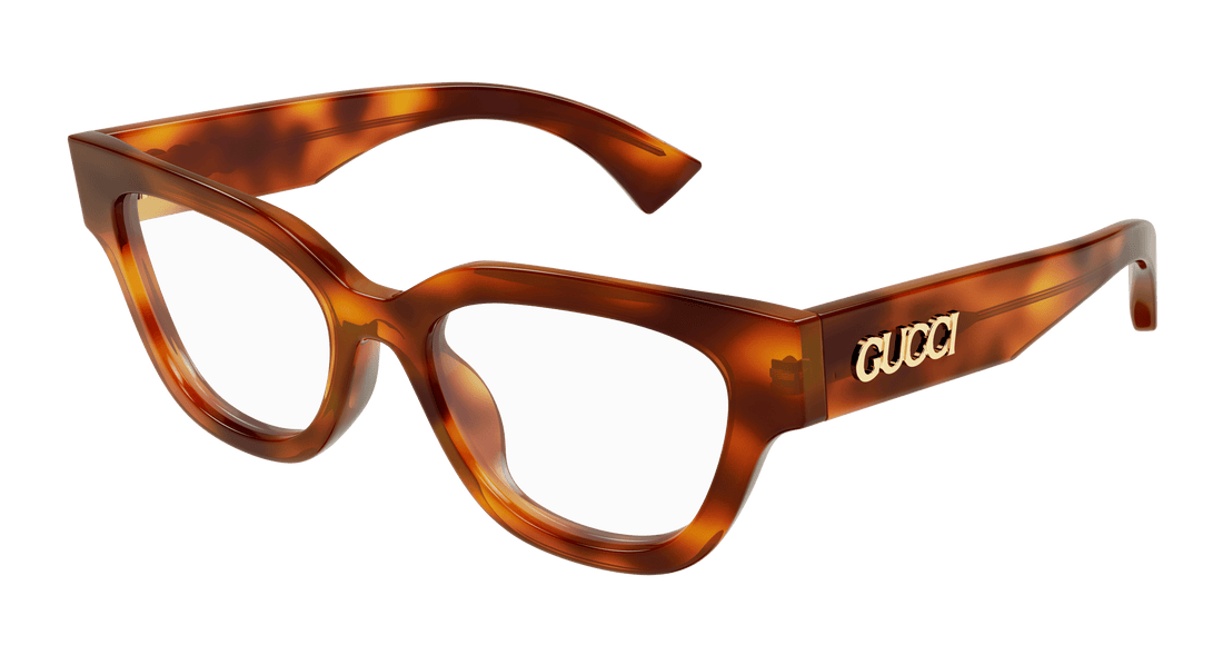 Óculos graduados gucci gg1837o 002 havana butterfly femenino tamanho 51mm - Vista principal