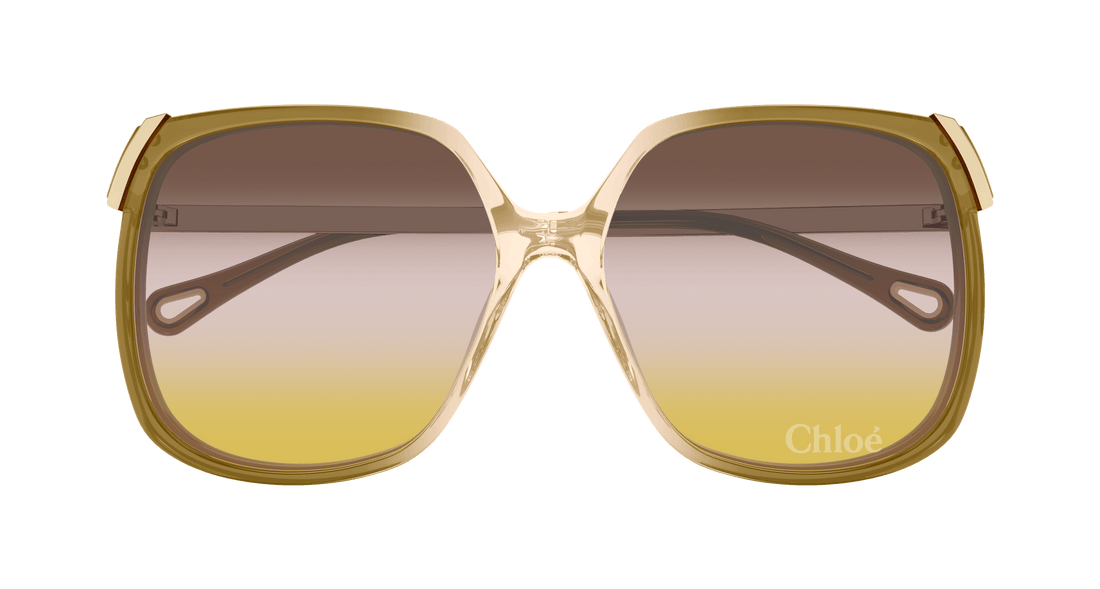 Occhiali da sole chloé ch0286s 008 beige square femenino taglia 60mm - Vista dettagliata