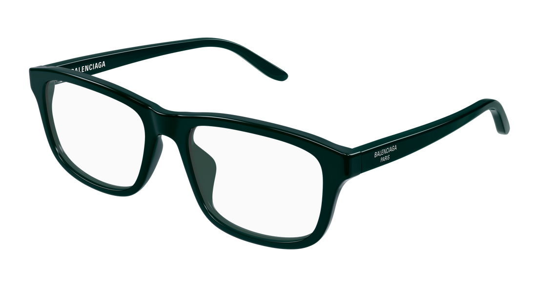 Occhiali da vista balenciaga bb0442oa 004 verde rectangular / squared unisex taglia 55mm - Vista principale