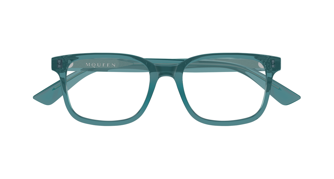 Gafas graduadas alexander mcqueen am0541o 010 azul rectangular / squared masculino talla 54mm - Vista de detalle