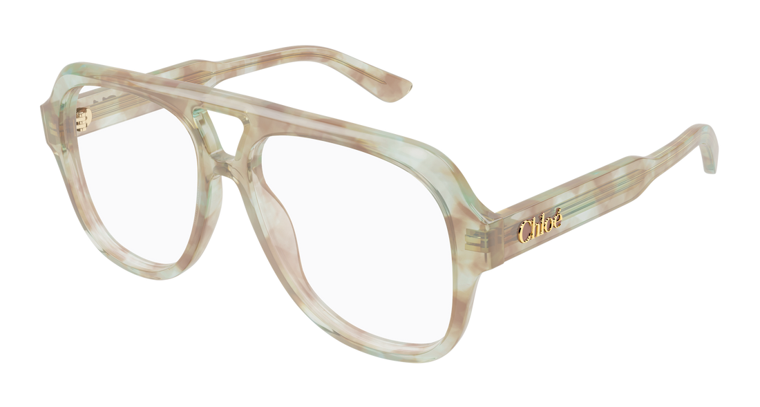 Óculos graduados chloé ch0339o 005 havana pilot/navigator femenino tamanho 56mm - Vista principal