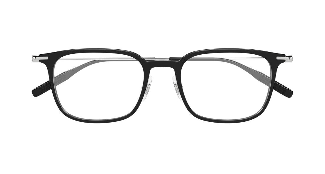 Occhiali da vista montblanc mb0100o 009 negro rectangular / squared masculino taglia 52mm - Vista dettagliata
