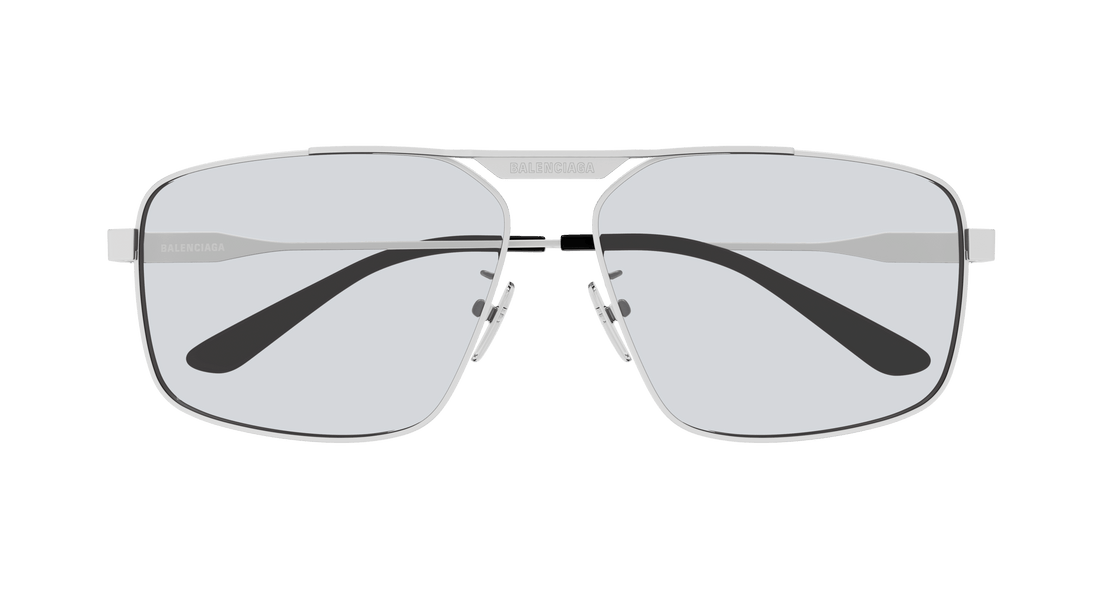 Solglasögon balenciaga bb0418sk 004 plateado pilot masculino storlek 62mm - Detaljvy