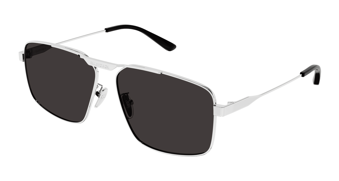 Solglasögon balenciaga bb0418sk 002 plateado pilot masculino storlek 62mm - Huvudvy